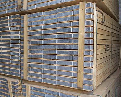 Pallet of scaffolding boards